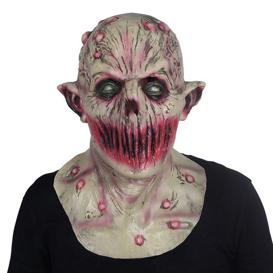 Halloween Unisex Latexmask – Skrämmande 'Deadly Silence' fest vampyrmask för vuxna