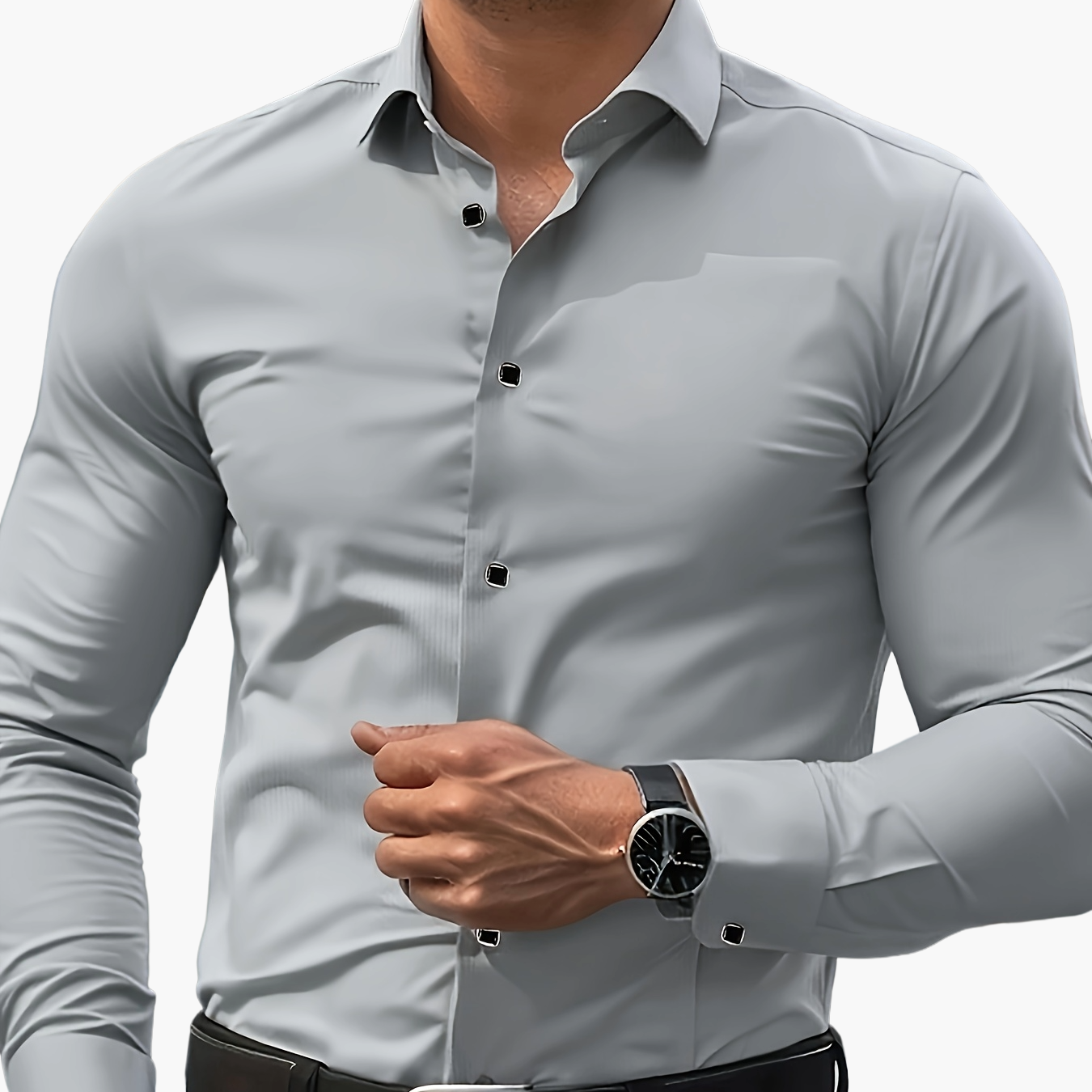 Herre Business Slim Fit Skjorte – Elegant stil til kontor og fritid