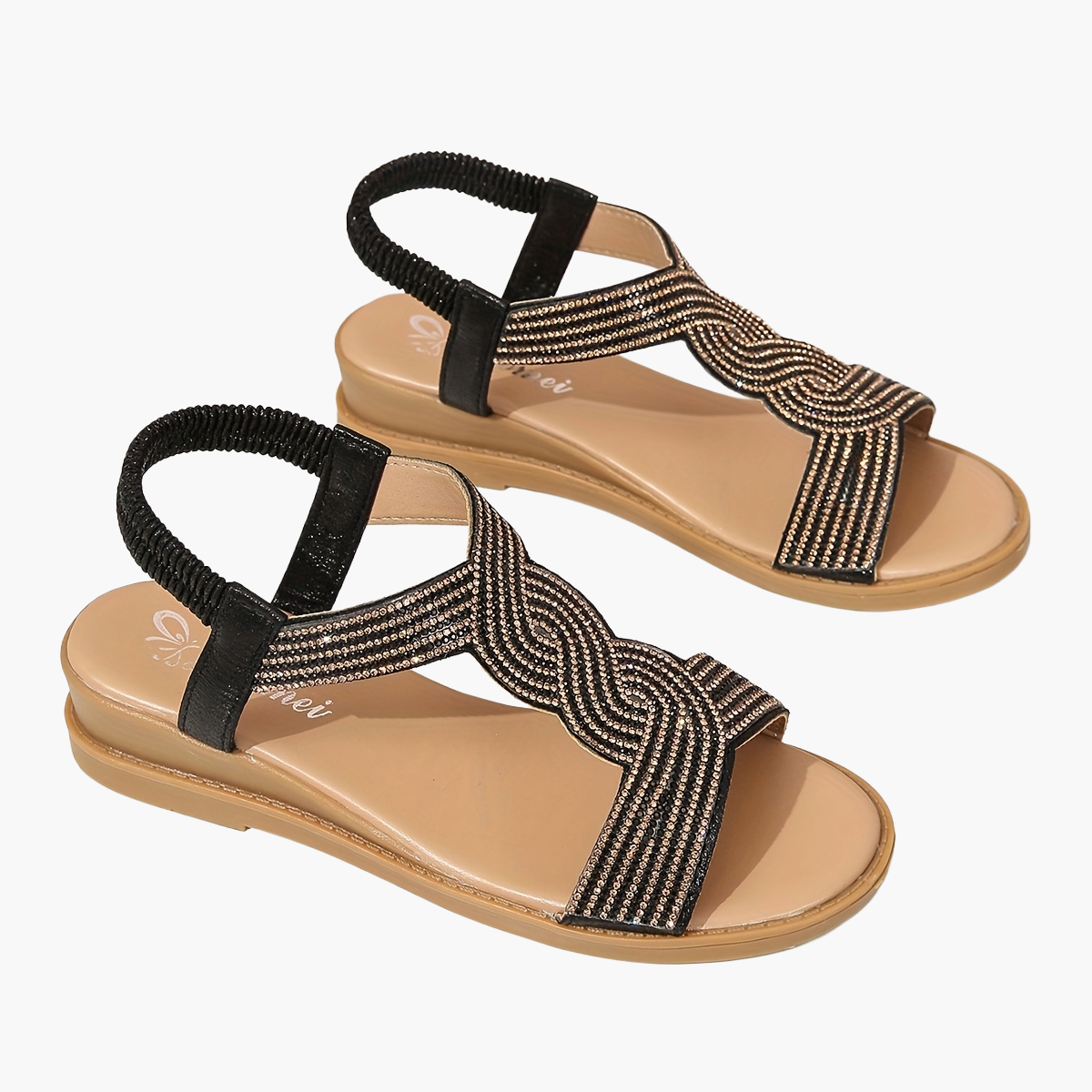 Sandales pour femmes avec design tressé à la mode et semelle confortable – Style estival décontracté Preppy