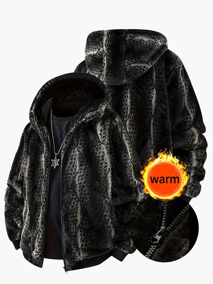 Chaqueta con capucha para hombre en look de tendencia para otoño e invierno – Declaración de moda cálida para tiempo libre y uso diario