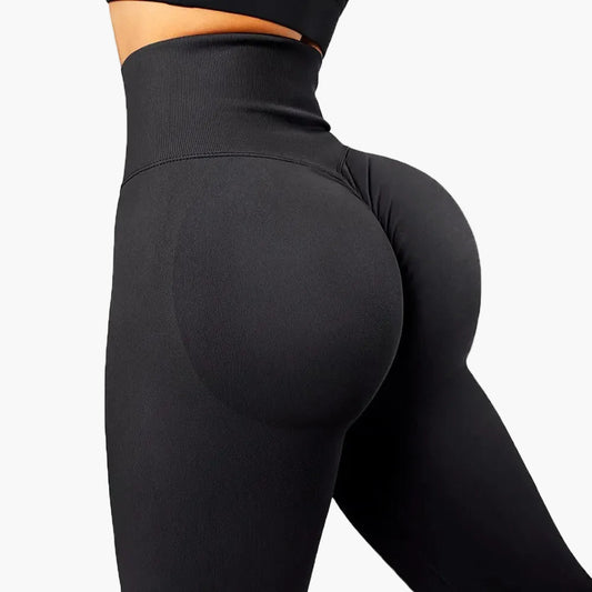 Leggings de sport taille haute push-up femme – Collants fitness sans coutures sculptants pour entraînement et quotidien