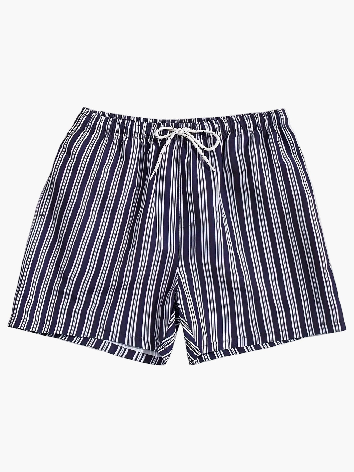 Shorts de bain homme à rayures – Coupe décontractée, style élégant pour les loisirs, parfait pour la plage et la piscine