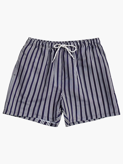 Shorts de bain homme à rayures – Coupe décontractée, style élégant pour les loisirs, parfait pour la plage et la piscine