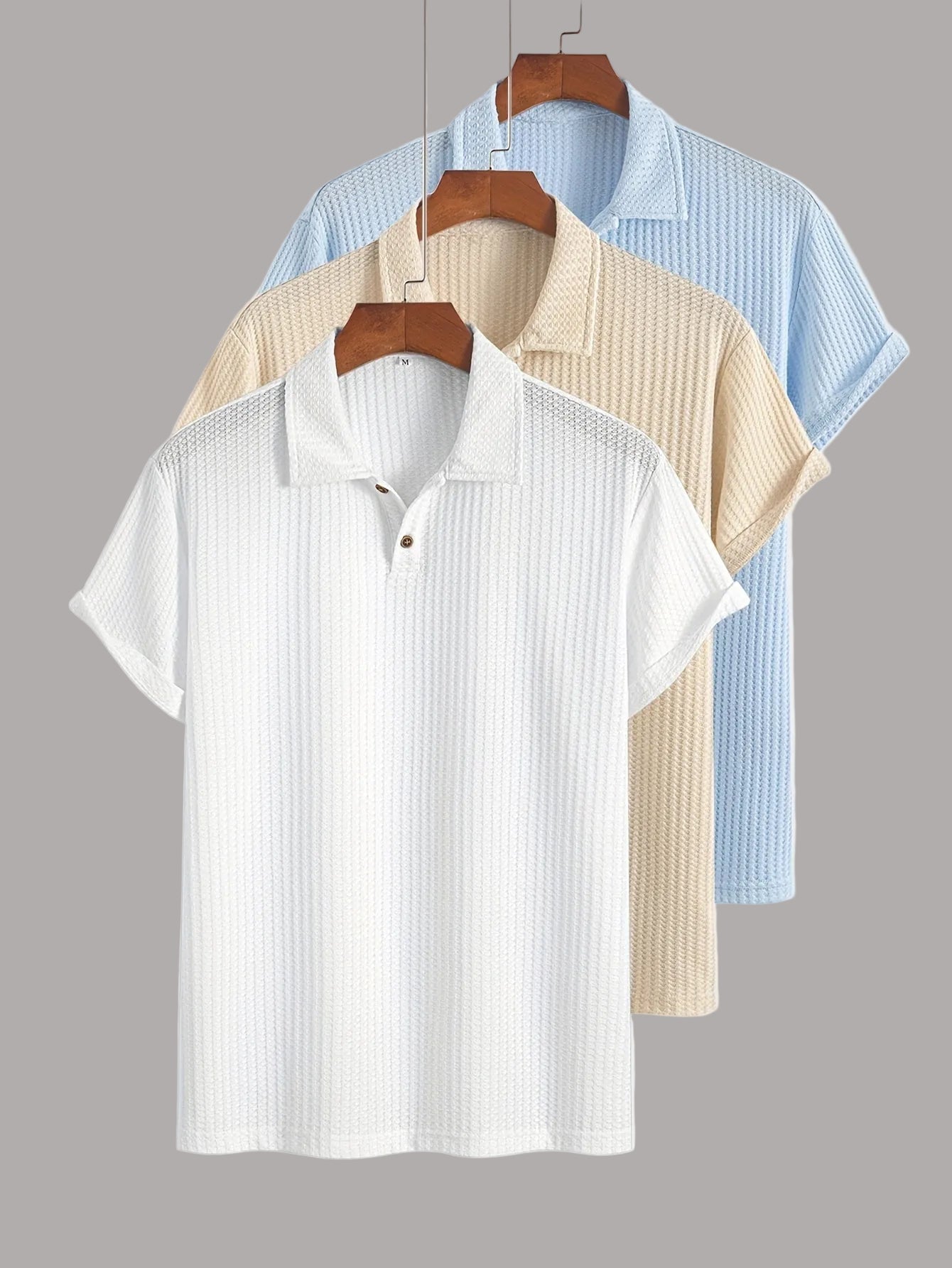 Herre Polo Shirt Sæt Kortærmet Moderne Klassisk Fritid Business
