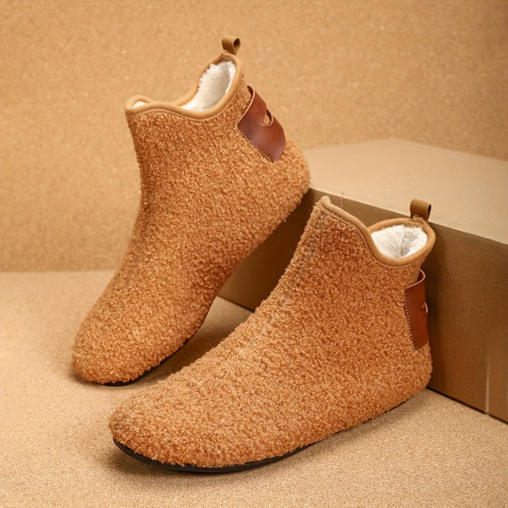 Kuschelige Hausschuhe Booties für Herren – Weiche Haussocken mit Plüschfutter in verschiedenen Farben