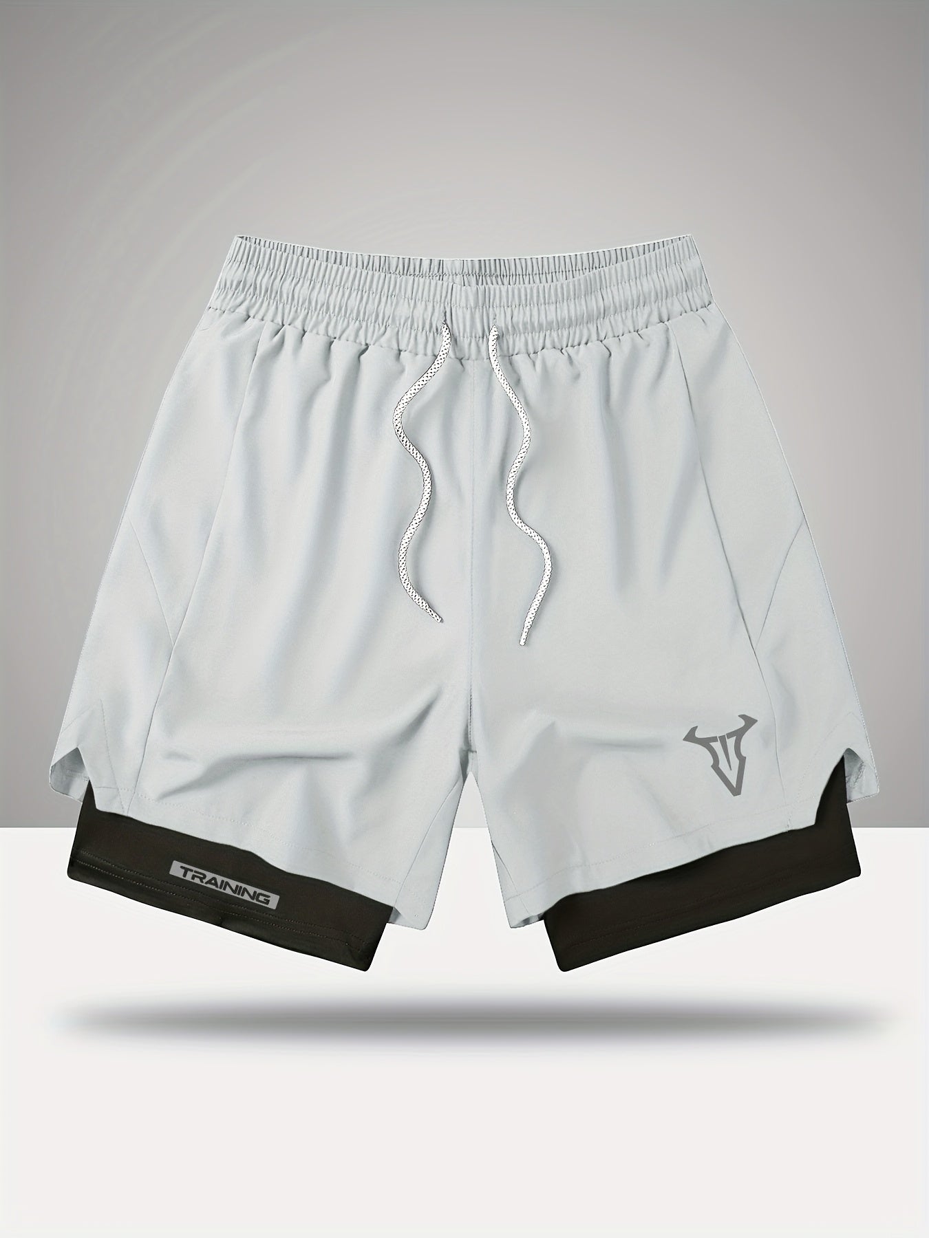 Pantaloncini da allenamento uomo fitness sport taglio regolare con coulisse e tasche laterali