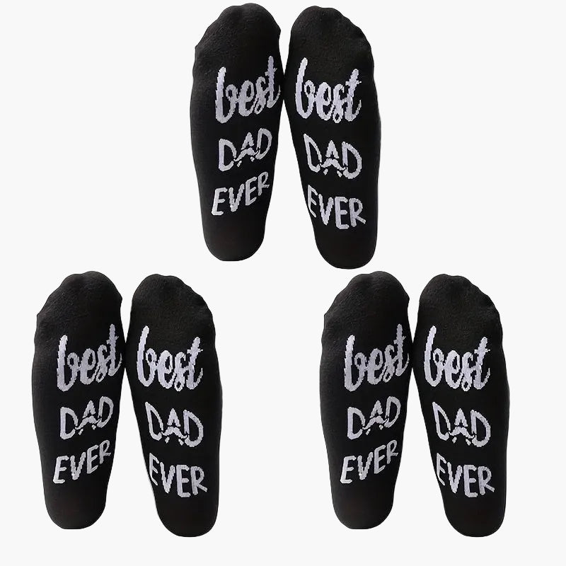 Herren Geschenk-Socken mit Aufschrift Best Dad Ever – Lustige Alltags-Socken für Väter