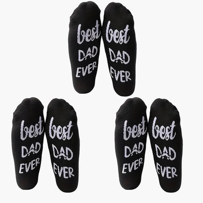 Herren Geschenk-Socken mit Aufschrift Best Dad Ever – Lustige Alltags-Socken für Väter