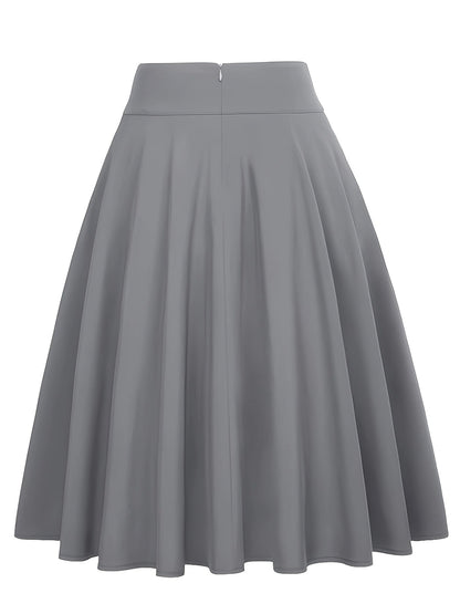 Damen Skaterrock mit Schleife und Taschen – Eleganter Freizeit- und Alltagsrock