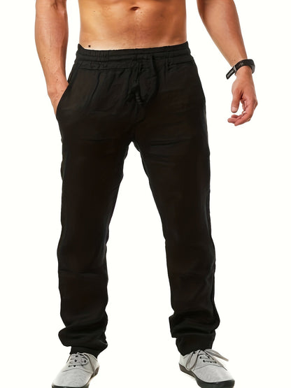 Pantalón casual para hombre con pierna recta – Pantalón de verano para uso diario y deporte