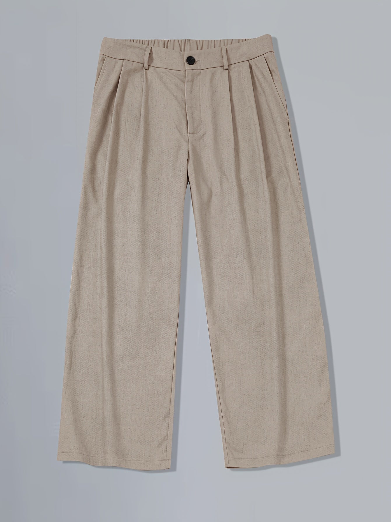 Pantalon plissé à taille large pour homme style vintage – Pantalon élégant pour affaires et loisirs
