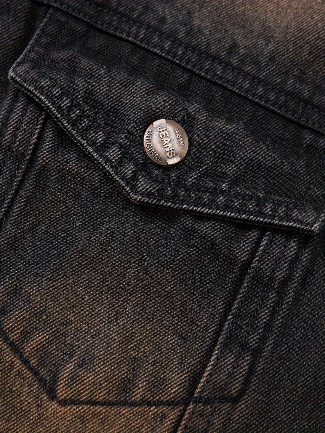 Jeansweste Herren Schwarz Used-Look Ärmellos