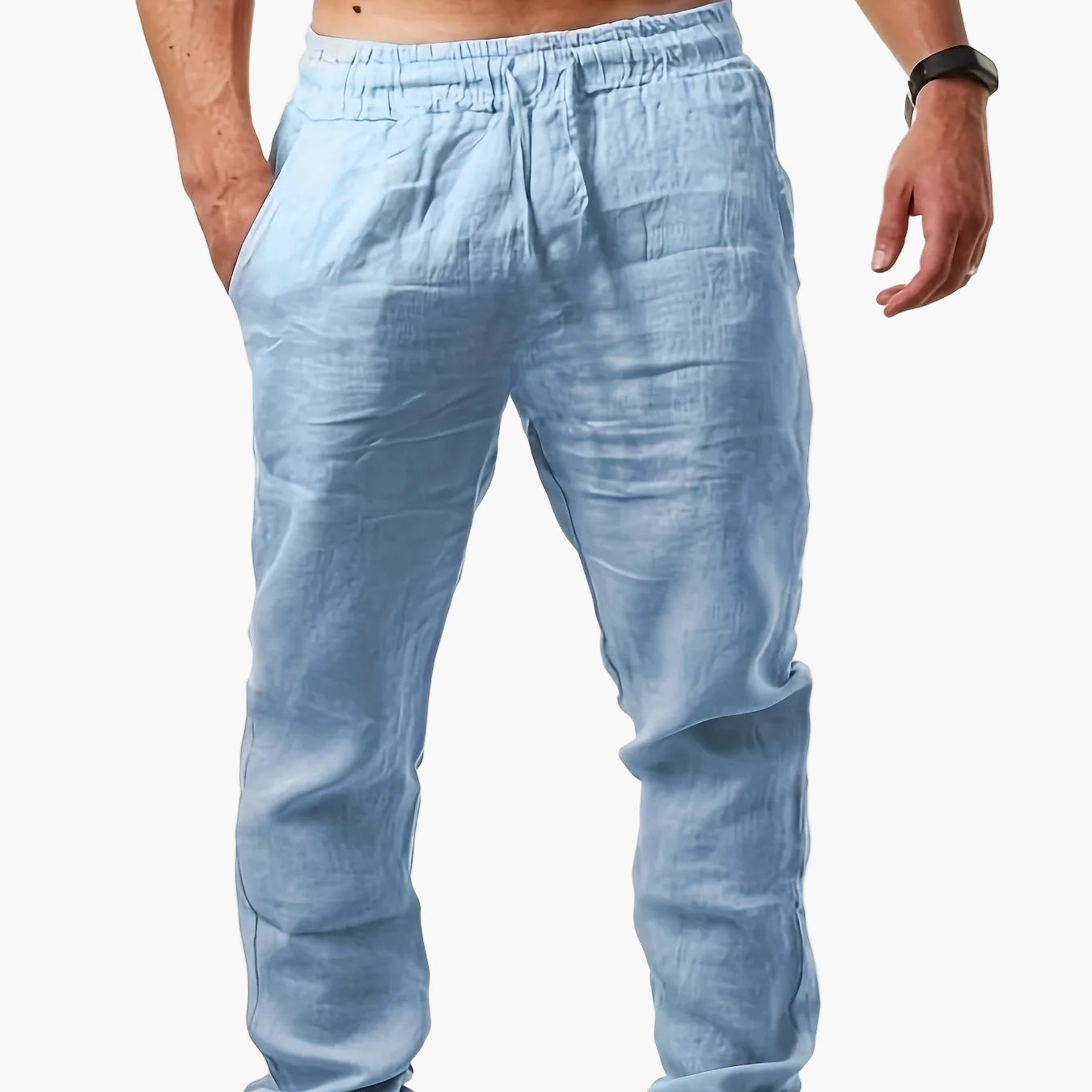Pantalón casual para hombre con pierna recta – Pantalón de verano para uso diario y deporte