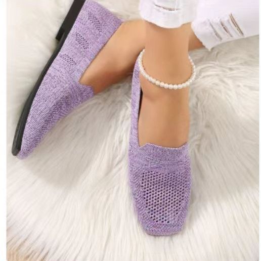 Dames Gebreide slippers Comfortabele modieuze vrijetijdsschoenen voor dagelijks gebruik en reizen