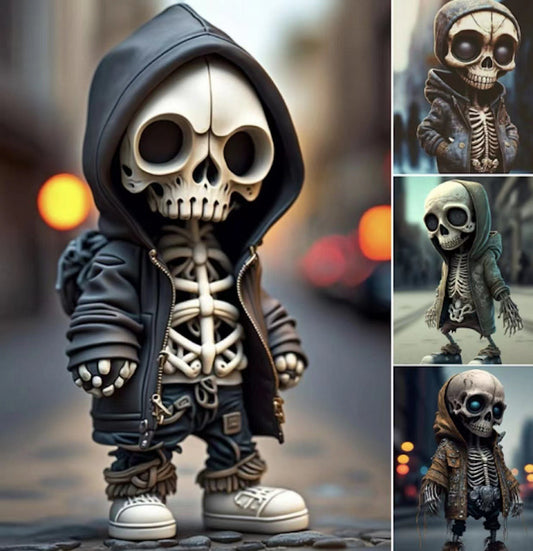 Halloween Skelettdocka Figur – Cool dekoration för fest, hem & skrivbord – Unisex samlarfigur