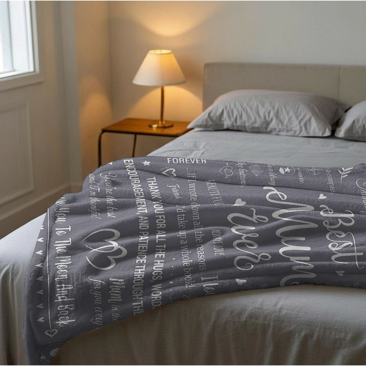 Geschenkdecke für Frauen – Kuschelige Boho-Stil Wohndecke mit Sprüchen für die beste Mama, Dankeschön & Liebe, Sofa- und Wohnaccessoire