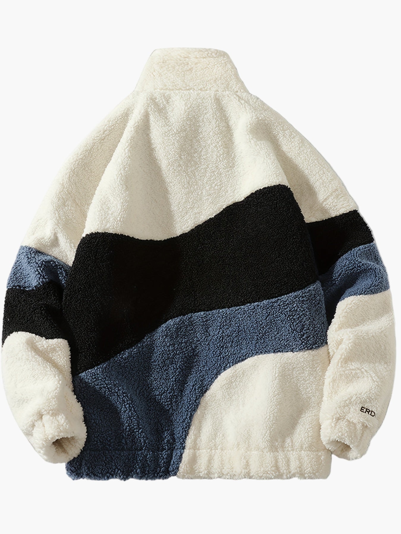 Herre preppy stil softshelljakke med farveblok-design og ståkrave – Fritidsjakke med lynlås
