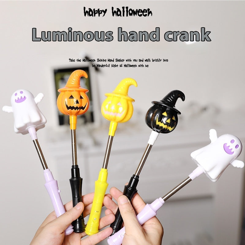 Bâton lumineux à manivelle Halloween pour enfants – Amusement pour fête et décoration