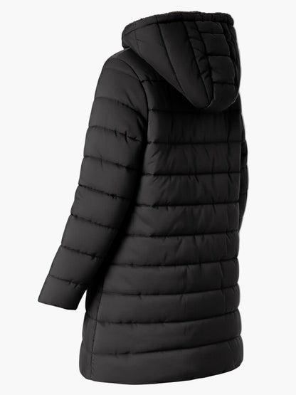 Cappotto imbottito invernale da donna con cappuccio – Elegante parka outdoor per giornate fredde