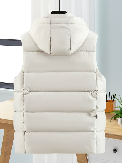 Unisex-vatteret vest med hætte | Polstret vest