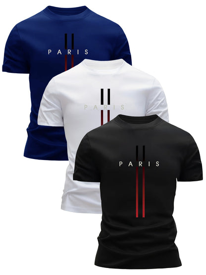 Herre T-skjorte Paris Streetstyle Sport Regular Fit