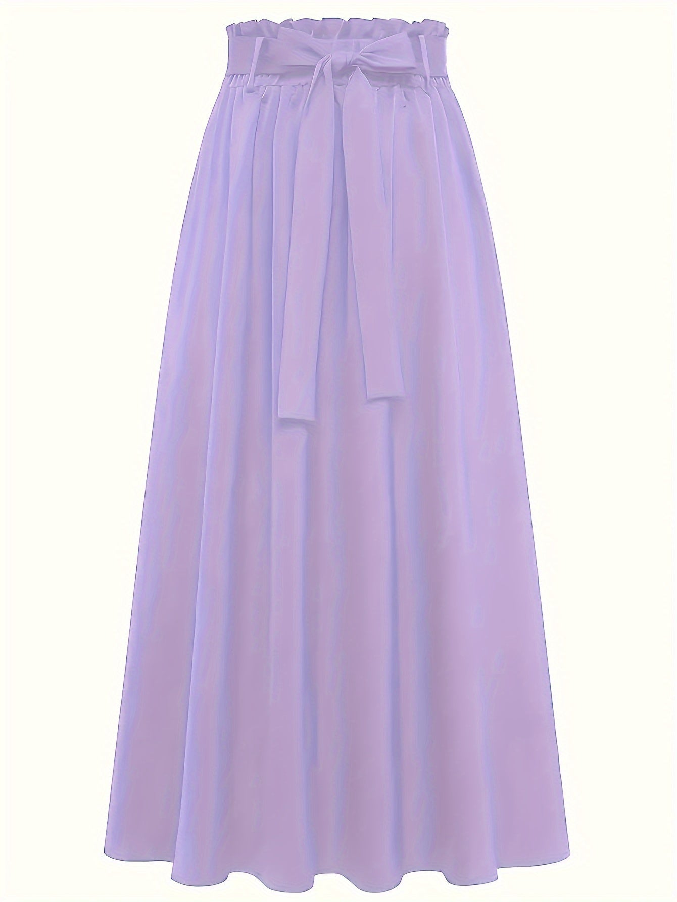Damen Maxirock mit Paperbag-Bund und Schleife – Eleganter Freizeitrock für Frühling und Sommer