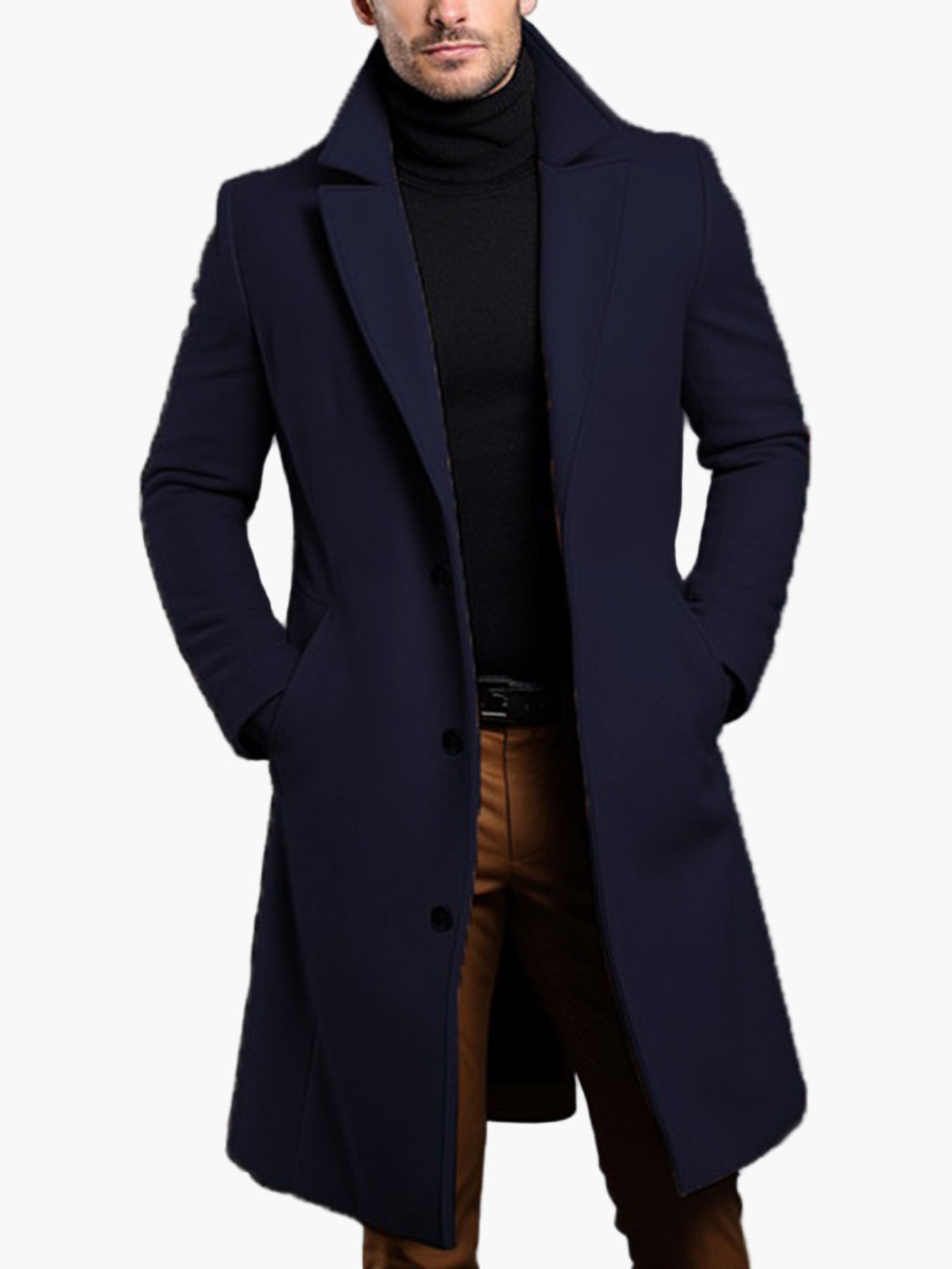 Herre kåpe klassisk moderne elegant – Business & fritids overgangsjakke