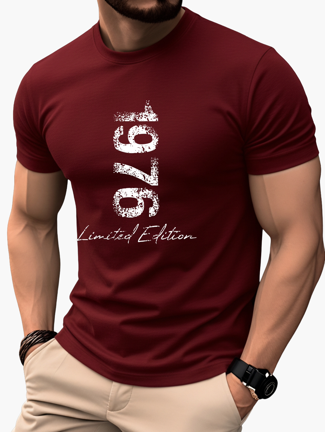 Herren T-Shirt Vintage 1976 Limited Edition – Trendiges Casual Shirt mit Print für Jubiläum, Geburtstag & Alltag