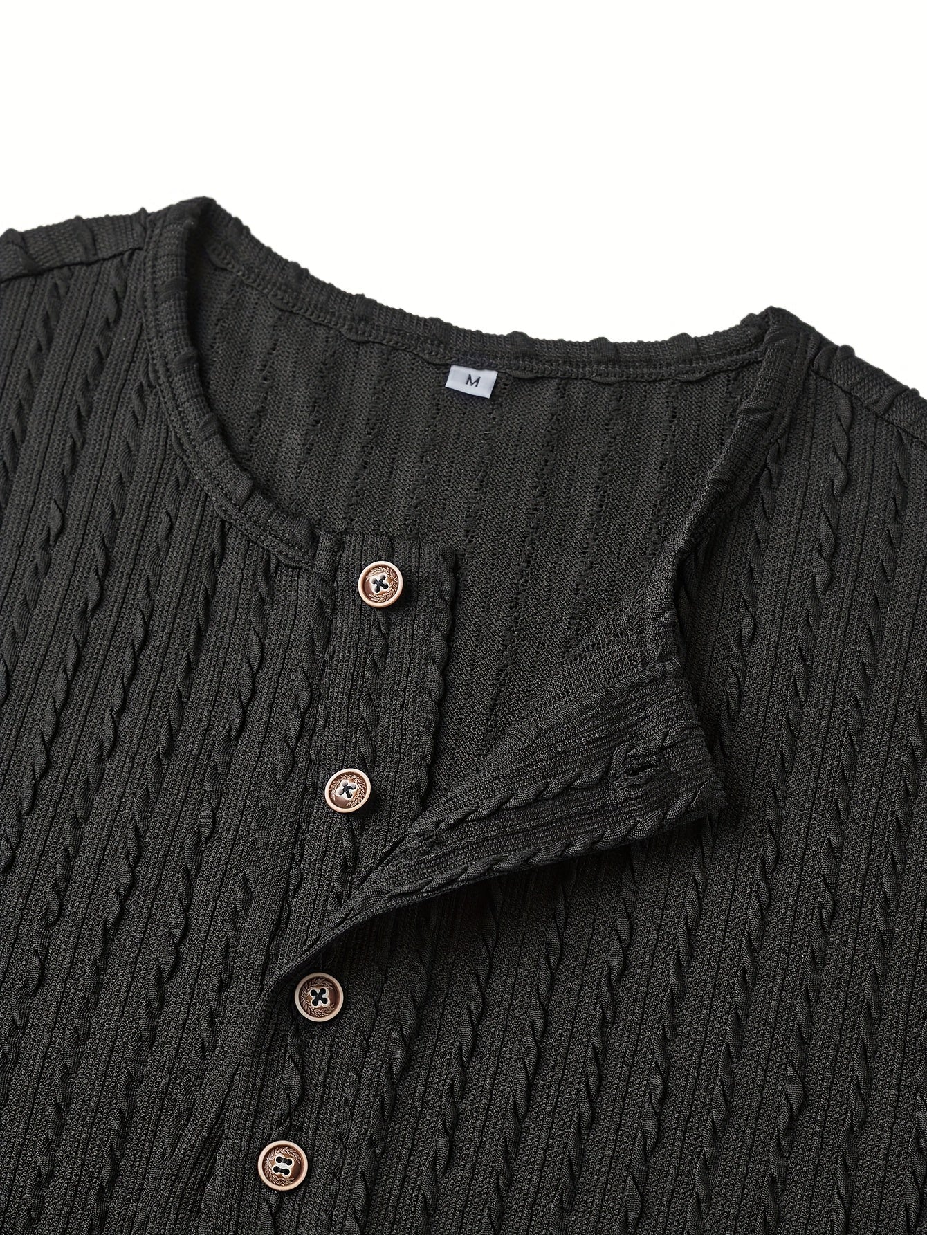 Heren Korte Mouw Henley T-shirt – Modieus Vrijetijdsshirt voor Zomer en Dagelijks Gebruik