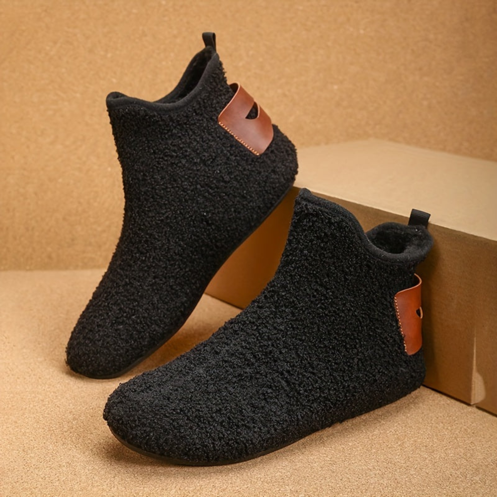 Kuschelige Hausschuhe Booties für Herren – Weiche Haussocken mit Plüschfutter in verschiedenen Farben