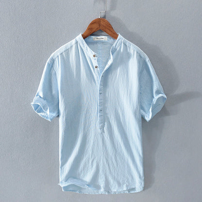 Steve – Heren T-shirt met opstaande kraag van Japanse ijs- en