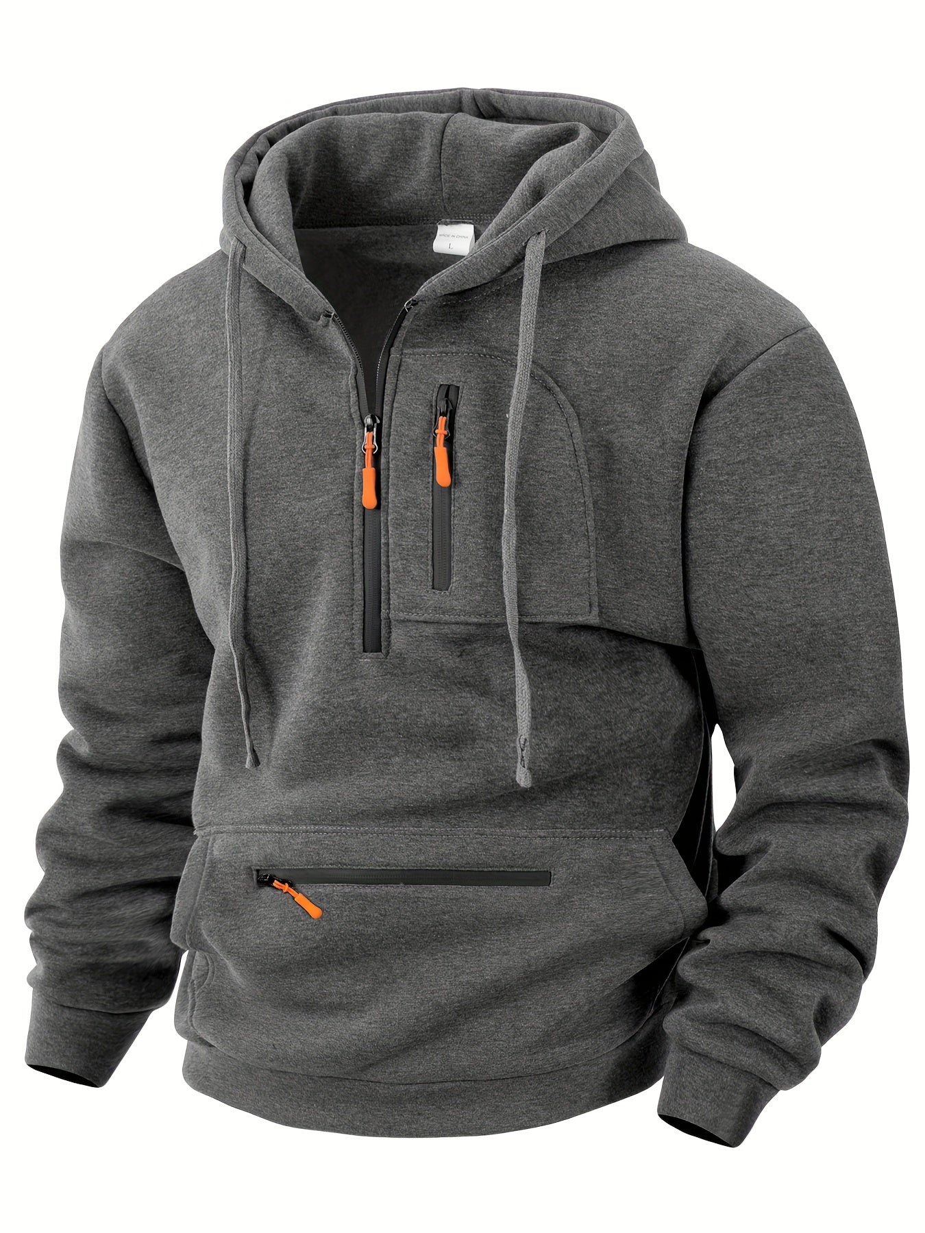 Hoodie mit Reißverschluss, Kängurutasche & Kapuze für Herren