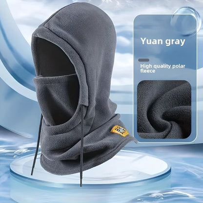 Fleece Sturmhaube mit Kapuze und Halswärmer, unisex
