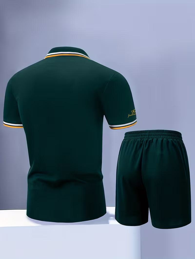 Herren Polo Short Set – Elegantes Freizeit-Outfit mit sportlichem Look für Alltag und Sommer