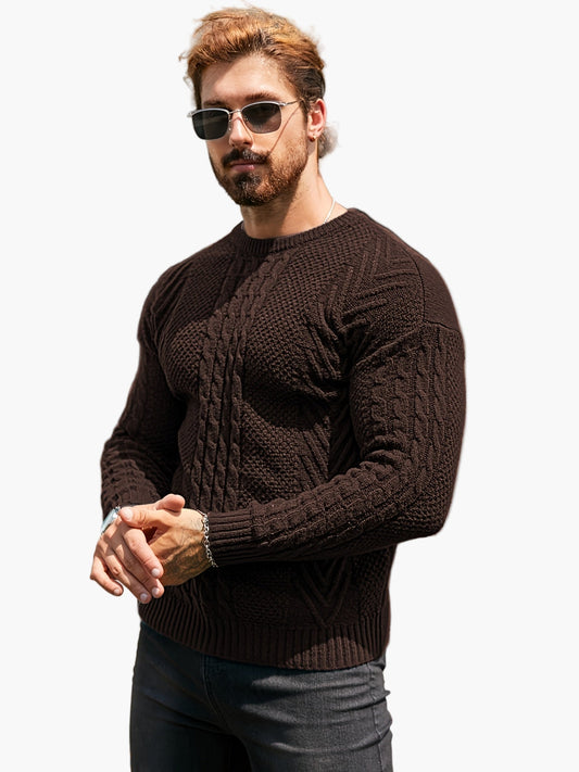 Herren Strickpullover Grobstrick Modern Casual Winterpullover