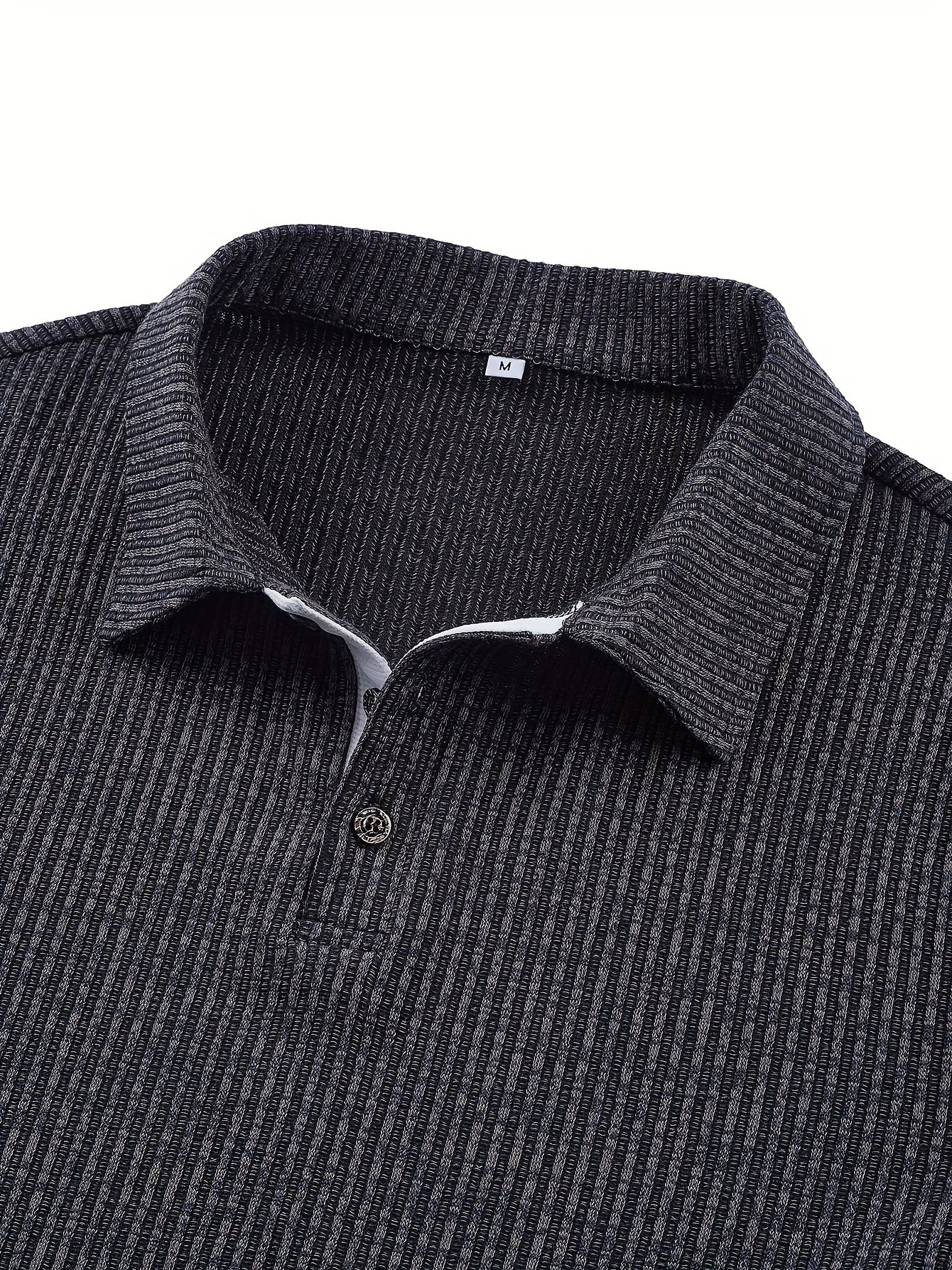 Polo moderne à manches courtes pour homme avec texture – Élégant pour les loisirs et le bureau