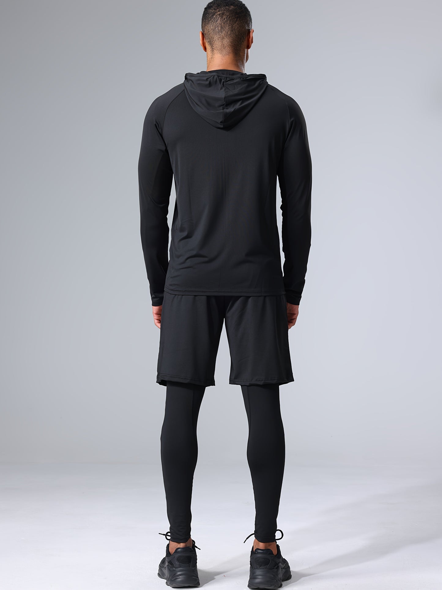 Herren Sport Kompressions-Trainingsanzug Set – 5-teiliges Fitness & Lauf Outfit – Modernes Trainingsset für Workout & Outdoor