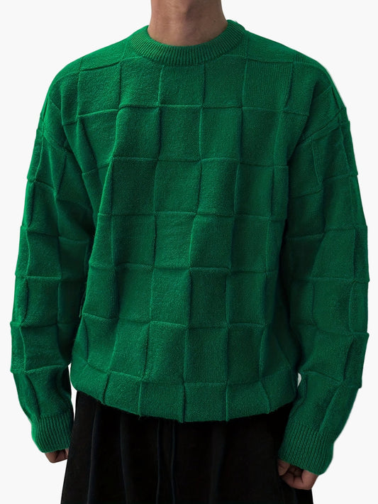 Pull streetwear homme – Pull en maille oversize structuré pour l'automne et l'hiver