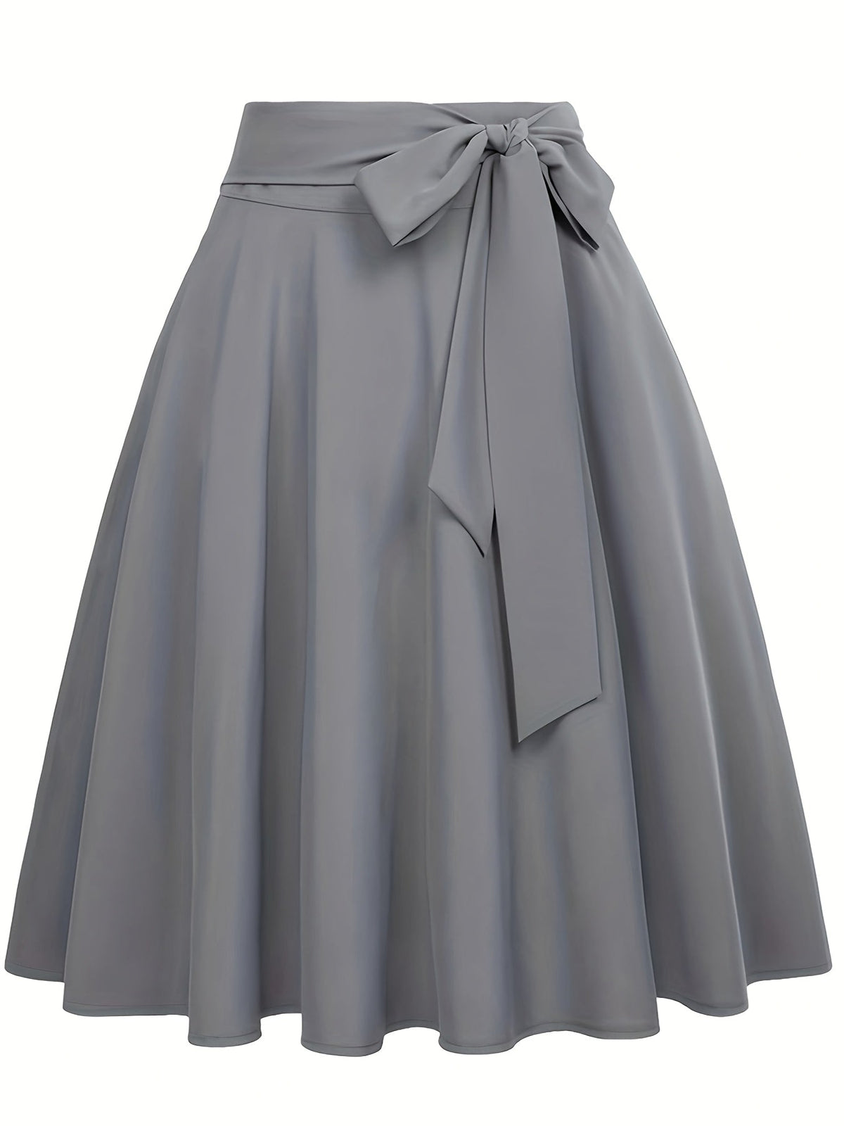 Damen Skaterrock mit Schleife und Taschen – Eleganter Freizeit- und Alltagsrock