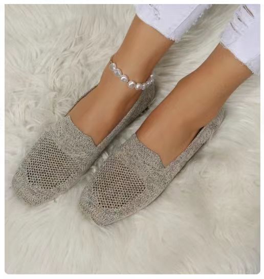 Dames Gebreide slippers Comfortabele modieuze vrijetijdsschoenen voor dagelijks gebruik en reizen