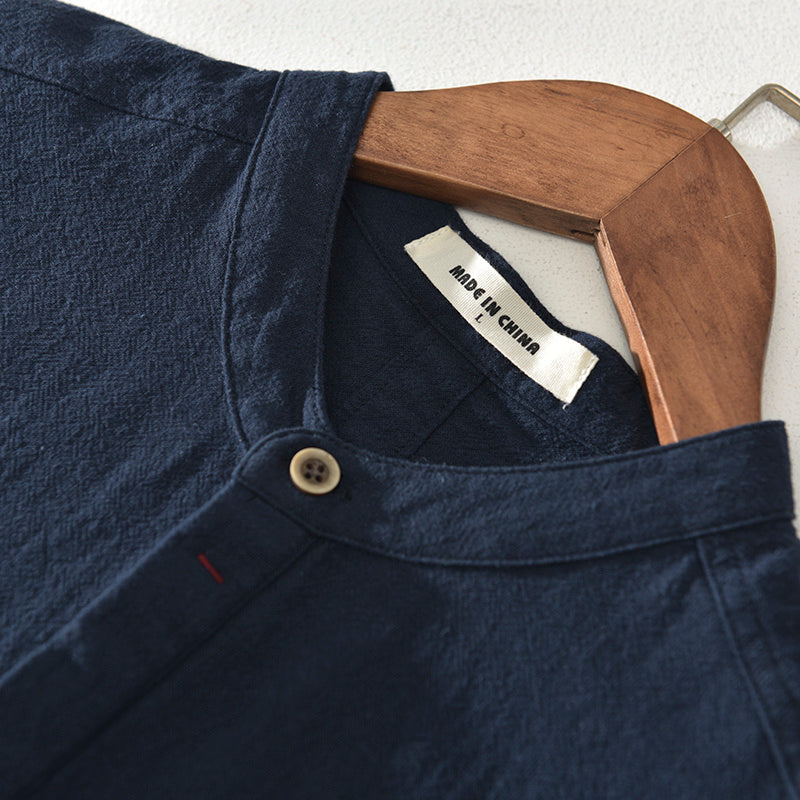 Steve – Heren T-shirt met opstaande kraag van Japanse ijs- en