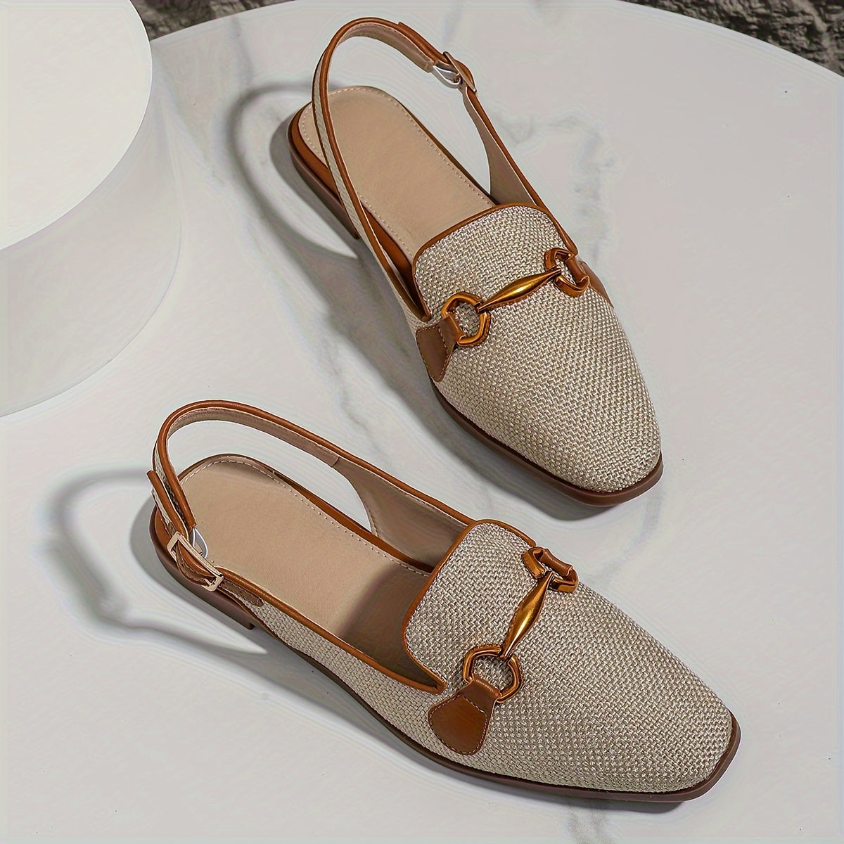 Damen-Slingback-Loafer mit Schnalle – Stilvolle Sommerschuhe für Alltag und Freizeit
