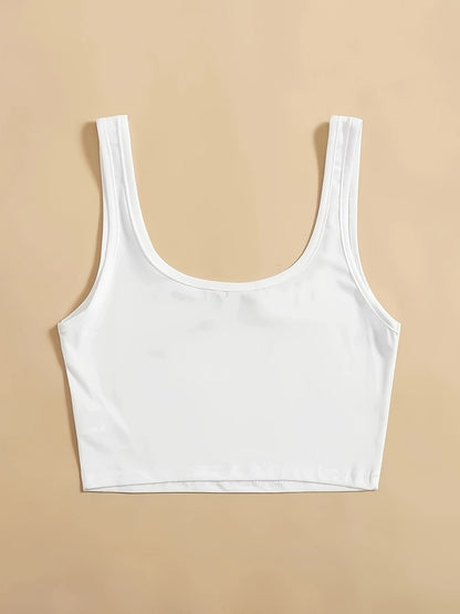 Dame Sporty Basic Tanktop med Stroppet Rygg – Ideell for Vår og Sommer