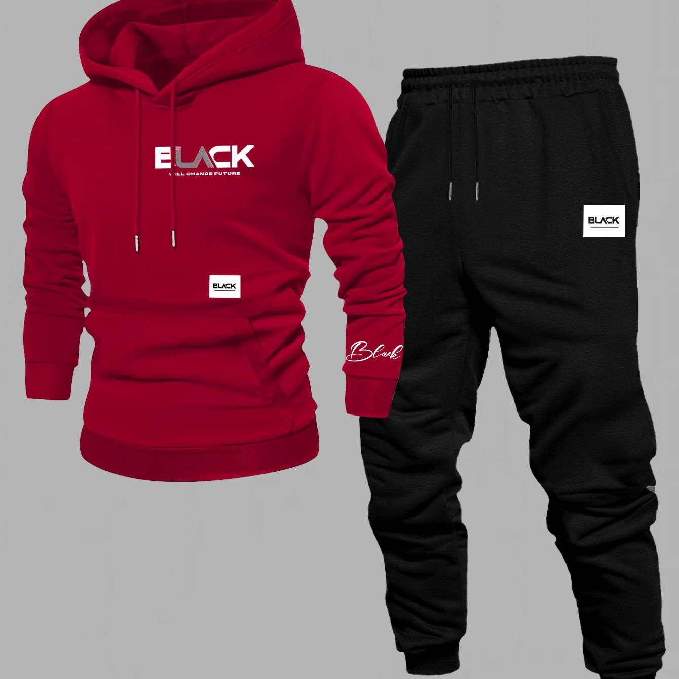 Chándal unisex con sudadera con capucha y pantalón de chándal, varios colores
