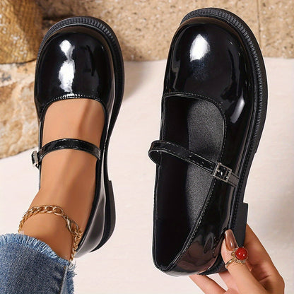 Damen Mary Jane Schuhe Preppy Stil – Modische Alltagsschuhe mit Riemen