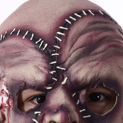 Maschera horror in lattice a tre volti di Halloween per adulti – Maschera costume terrificante per feste e decorazioni spaventose