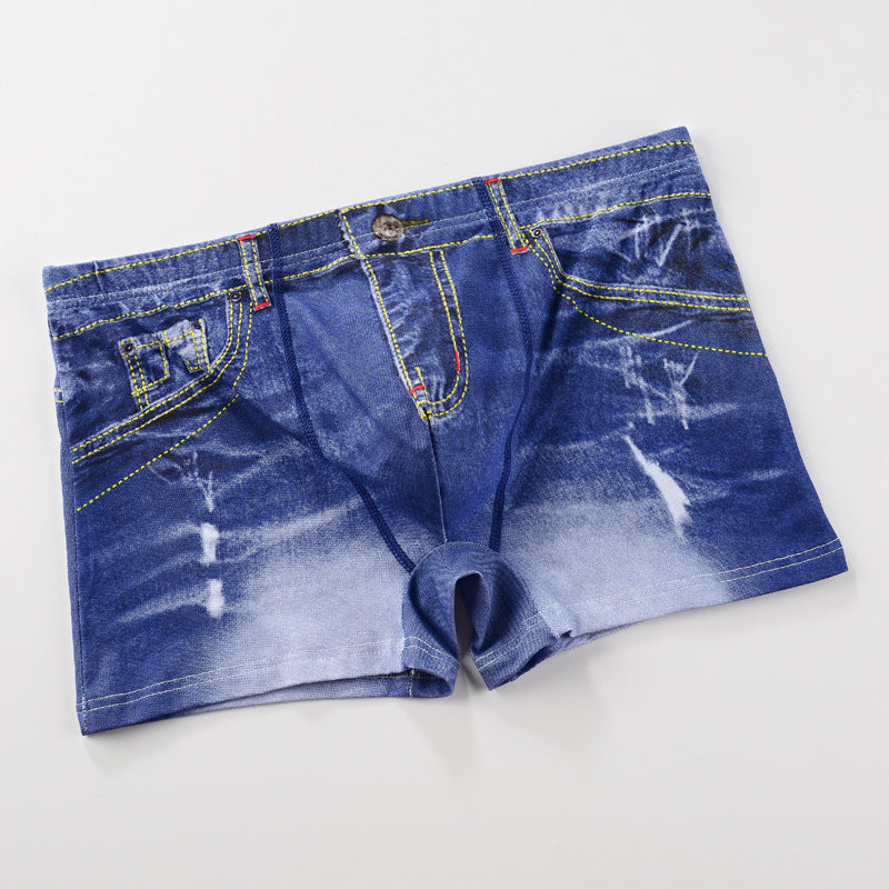 Boxers pour hommes effet jean – Sous-vêtements tendance pour le quotidien et les loisirs
