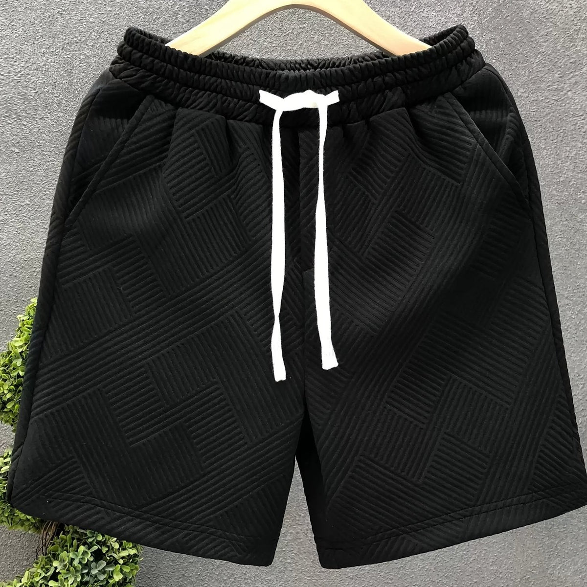 Herren Freizeitshorts mit Strukturmuster – Modernes Design für Alltag & Sport