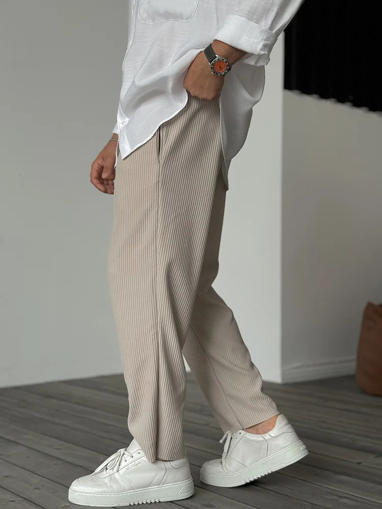 Herren Luxus-Hose im Old Money Stil – Elegante Freizeit- und Businesshose, Regular Fit, Everyday Chic