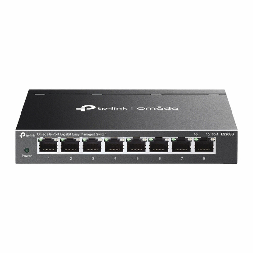Netwerkswitch 8-poorts Gigabit Ethernet RJ45, zwart, wandmontage